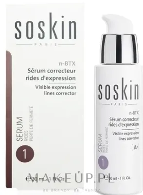 Сыворотка для лица Soskin A+ N-BTX против мимических морщин с пептидом Argireline и гиалуроновой кислотой 30 мл