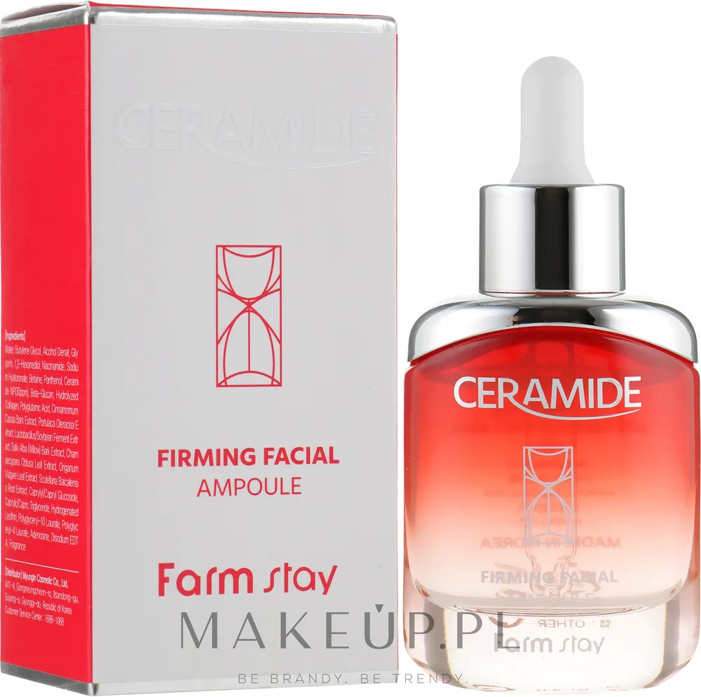 FarmStay Ceramide Firming Facial Ampoule сыворотка-ампула для лица с церамидами 35 мл, увлажнение и плотность кожи, с гиалуроновой кислотой и пантенолом