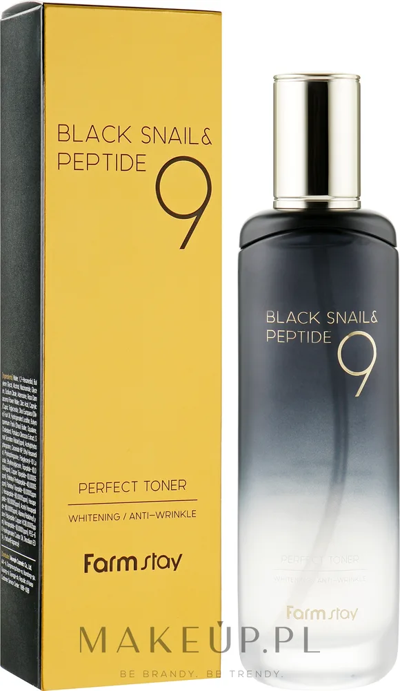 FarmStay Black Snail and Peptide 9 Perfect Toner тоник для лица с муцином чёрной улитки и пептидами 120 мл, корейский уход