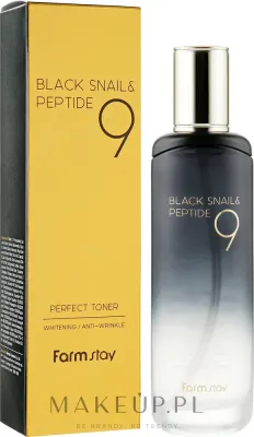 FarmStay Black Snail and Peptide 9 Perfect Toner тоник для лица с муцином чёрной улитки и пептидами 120 мл, корейский уход