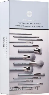 Eigshow Beauty Eigshow Jade Baby Blue Series - Набор кистей для макияжа Eigshow Jade Baby Blue Series 15 шт. голубой