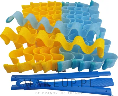 Бигуди спиральные Deni Carte Magic Leverag Beach Wave, с крючком, 45 см, 12 шт