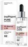 Сыворотка для лица InoPharm Pure Elements 3% Matrixyl + HA антивозрастная лифтинг с пептидами 30 мл — фото 1