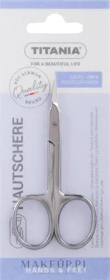 Ножницы для кутикулы Titania 1050/16H из нержавеющей стали, с ручной двусторонней заточкой, 9 см