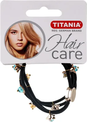 Резинка для волос Titania Hair Care 8168 «Цветы», 2 шт