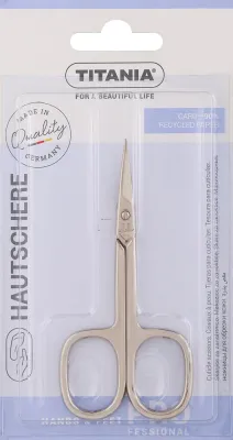 Ножницы для кутикулы Titania 1050/10H с ручной алмазной заточкой, из нержавеющей стали, 1 шт