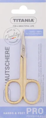 Ножницы для кутикулы Titania 1050/3GH маникюрные, из нержавеющей стали, 9,5 см