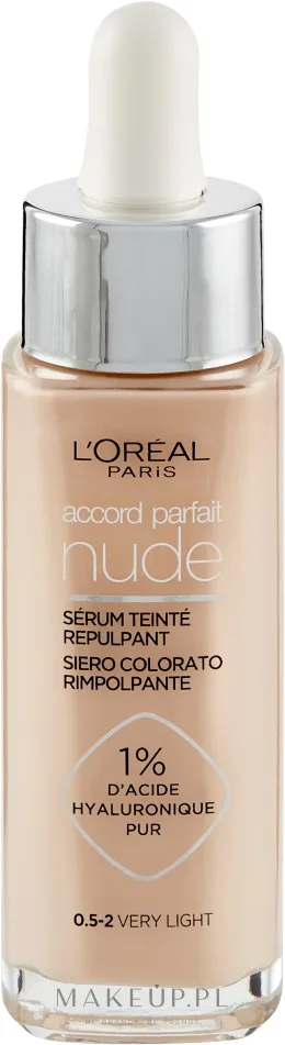 Тональная сыворотка L'Oreal Paris Accord Parfait Nude с гиалуроновой кислотой, лёгкая, 30 мл, оттенок 2-3 - Light
