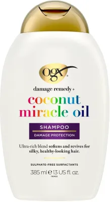 Шампунь OGX Coconut Miracle Oil для повреждённых волос, с кокосовым маслом, гарденией и ванилью, 385 мл