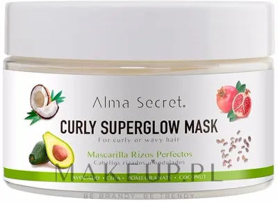 Маска для вьющихся волос Alma Secret с 9 маслами, авокадо, чиа, гранат, протеины пшеницы, алоэ, 250 мл