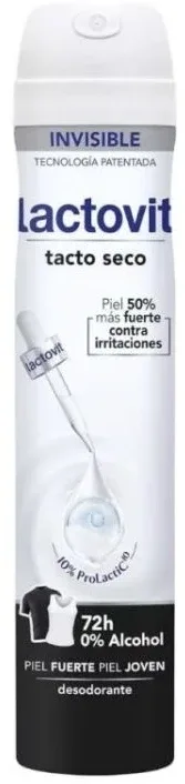 Lactovit Invisible Antimanchas Deodorant Spray дезодорант-спрей против белых и жёлтых пятен, 200 мл