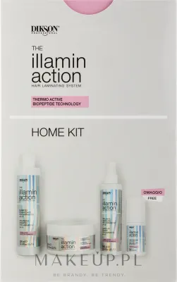 Набор для разглаживания волос Dikson Illaminaction Home шампунь термоактивный крем крем и спрей 300+300+200+80 мл