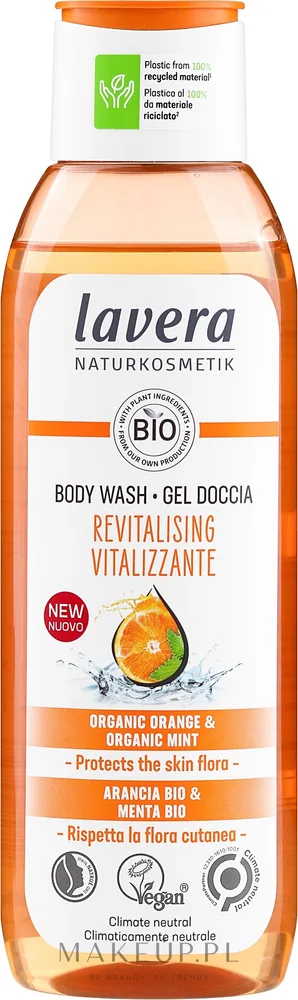 Гель для душа Lavera Revitalising Body Wash Апельсин и мята, 250 мл