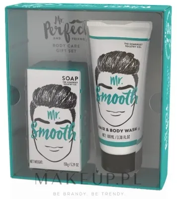 The Somerset Toiletry Co. The Somerset Toiletry Co. MR Smooth Gift Set (soap/150 г + h/body/wash/100 мл) - Мужской набор The Somerset Toiletry MR Smooth мыло и гель для волос и тела с черным перцем и имбирем 150 г+100 мл