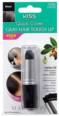 Помада для волос Kiss Quick Cover Gray Hair Touch Up Stick, для маскировки корней и седины, 6 г