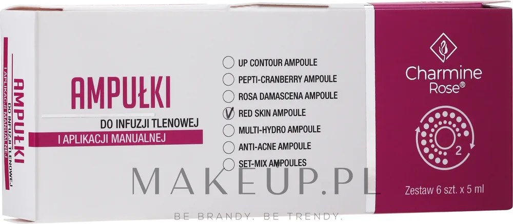Ампулы для лица Charmine Rose Red Skin Ampoule для чувствительной кожи, от покраснений, 6 x 5 мл