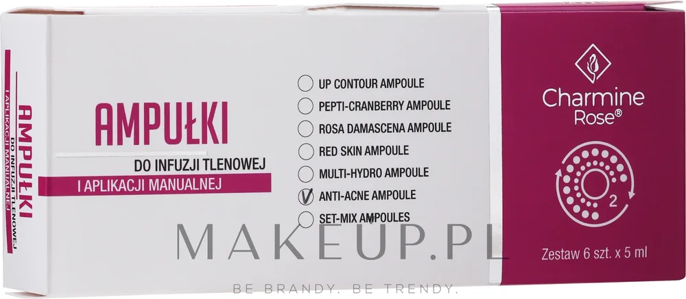 Ампулы для лица Charmine Rose Anti-acne Ampoule для жирной и комбинированной кожи, себорегулирующие, 6 x 5 мл