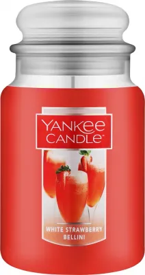 Свеча ароматическая Yankee Candle White Strawberry Bellini с манго, ананасом и клубникой, 623 г