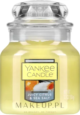 Свеча ароматическая Yankee Candle Juicy Citrus and Sea Salt в банке, апельсин и грейпфрут, 104 г