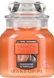 Свеча ароматическая Yankee Candle Tangerine and Vanilla в банке, с ароматом мандарина и ванили, 104 г — фото 1