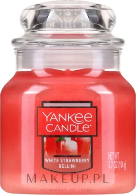 Свеча ароматическая Yankee Candle White Strawberry Bellini «Белое клубничное беллини», 104 г