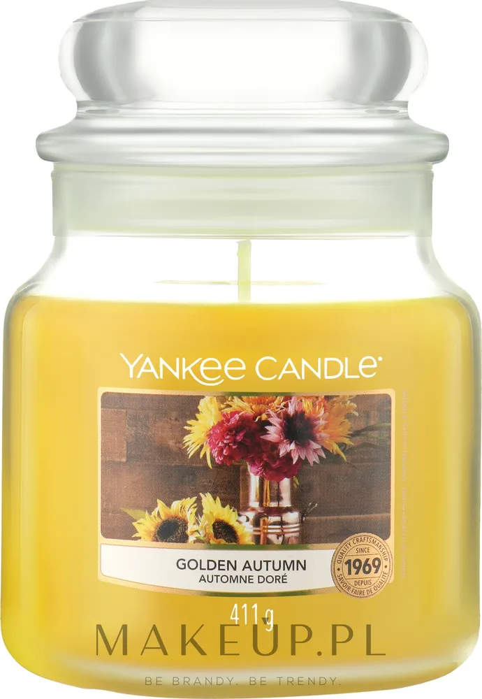 Yankee Candle Golden Autumn / Свеча в стекле, имбирь, осенние цветы и пачули, 411 г