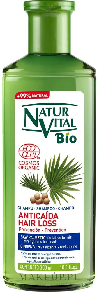 Шампунь Natur Vital Bio Detox Anti-Queda против выпадения волос, детокс-уход, 300 мл, Испания