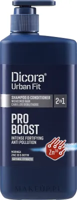Шампунь для волос Dicora Urban Fit Shampoo Pro Boost для ослабленных волос, с экстрактом моринги, 400 мл