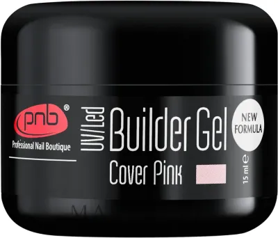 Строительный гель для ногтей PNB UV/LED Builder Gel Cover Pink натуральный розовый, самовыравнивающийся