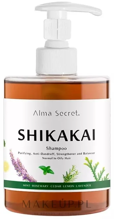Шампунь Alma Secret Shikakai против выпадения волос и перхоти, с шикакай, жожоба и кератином, 500 мл
