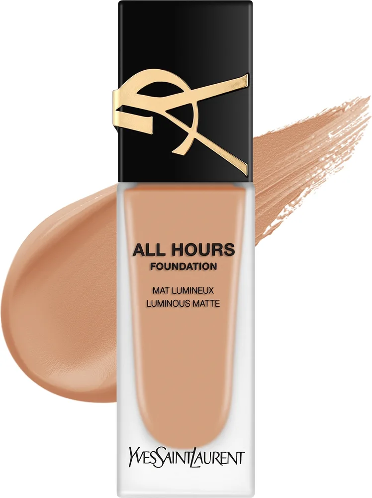 Тональный флюид Yves Saint Laurent All Hours Foundation Luminous Matte матирующий стойкий, 25 мл, оттенок MN5