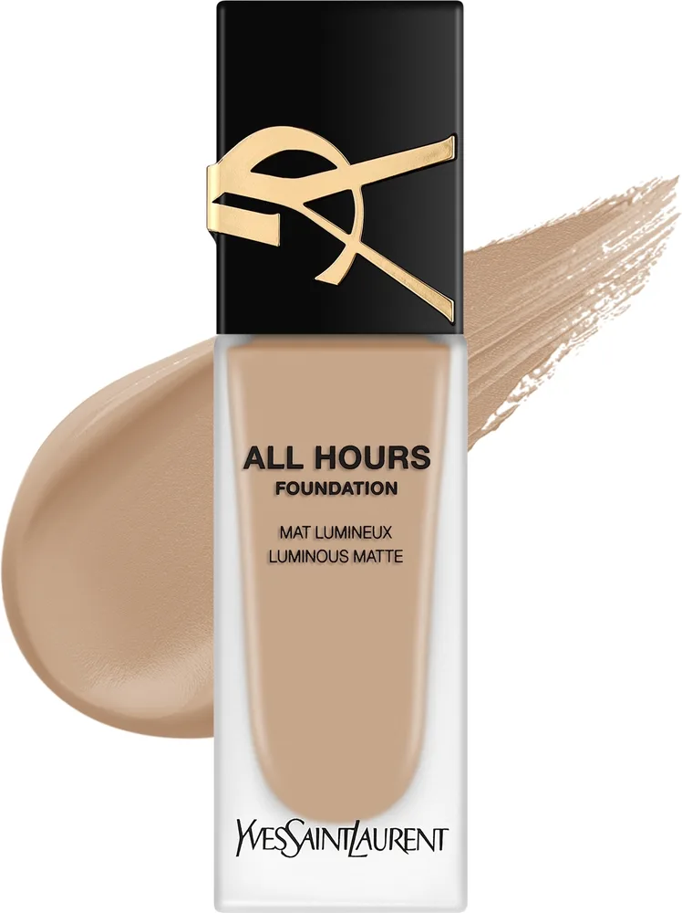 Тональный флюид Yves Saint Laurent All Hours Foundation Luminous Matte матирующий стойкий, 25 мл, оттенок LC5