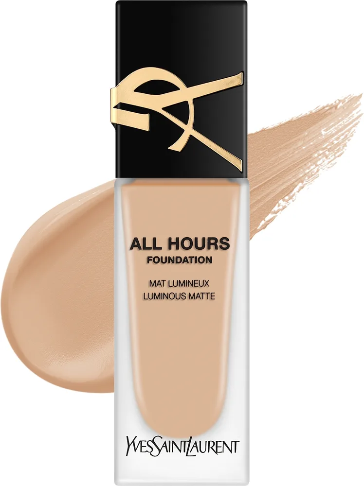 Тональный флюид Yves Saint Laurent All Hours Foundation Luminous Matte матирующий стойкий, 25 мл, оттенок LC2