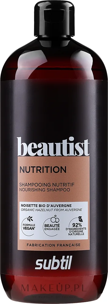 Шампунь Subtil Beautist Nutrition для повреждённых волос, с экстрактом лесного ореха, 300/950 мл, Франция