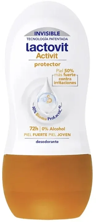 Lactovit Activit Protector дезодорант роликовый 72 часа 50 мл, шариковый дезодорант с лактатом кальция, для женщин и мужчин