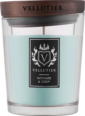 Vellutier Intimate & Cozy / Свеча в стекле, ромашка, зелёный чай и ваниль, 225 г