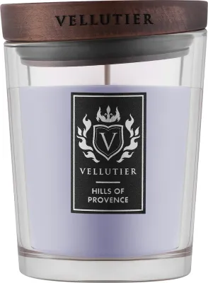 Vellutier Hills of Provence / Свеча в стекле, лаванда, ирис и бергамот, 225 г