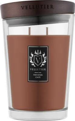 Vellutier Ancient Havana Cafe / Свеча в стекле, табак, ваниль и орхидея, 515 г