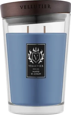 Vellutier Porto di Amalfi / Свеча в стекле, лимон, тимьян и кожа, 515 г