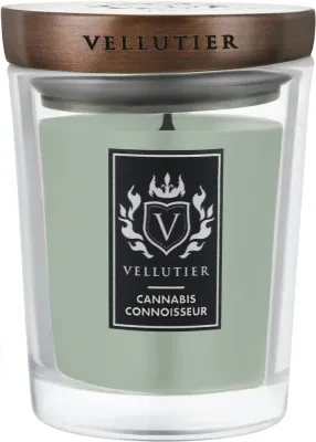 Vellutier Cannabis Connoisseur / Свеча в стекле, цитрус, травы и смолы, 225 г