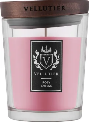 Vellutier Rosy Cheeks / Свеча в стекле, бергамот, роза и фиалка, 225 г
