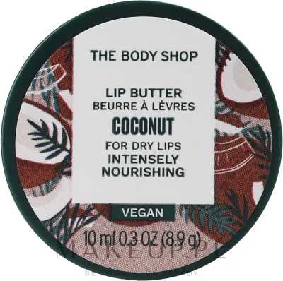 Масло для губ The Body Shop Coconut Lip Butter Vegan с кокосом, питательное, 10 мл