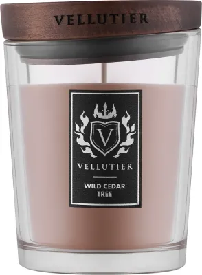 Vellutier Wild Cedar Tree / Свеча в стекле, кедр, шафран и кардамон, 225 г