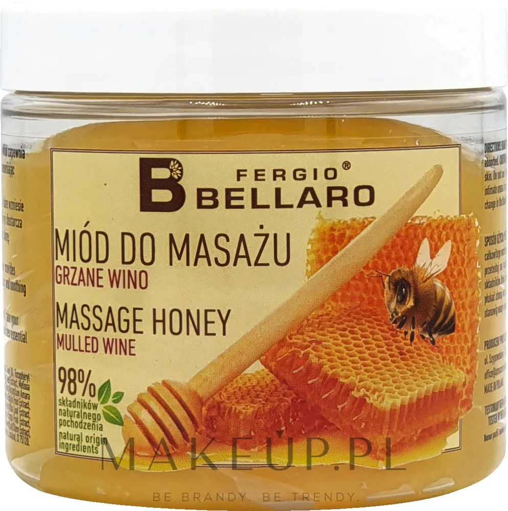 Мёд для массажа тела Fergio Bellaro Massage Honey глинтвейн согревающий аромат 160 г