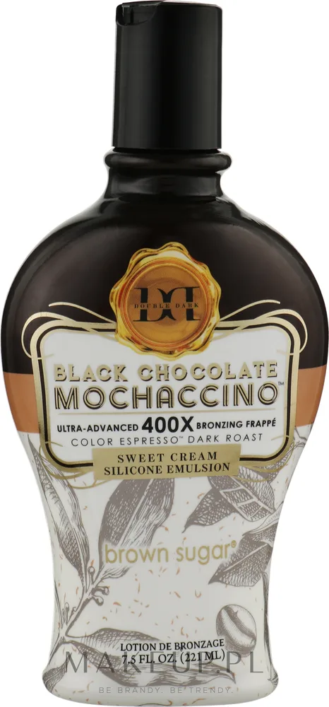 Суфле-бронзер для загара в солярии Brown Sugar Black Chocolate Mochaccino 400X ультратёмный с кофе и шоколадом, 221 мл