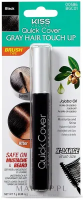 Тушь для волос Kiss Quick Cover Gray Hair Touch Up Brush Type, для маскировки седых корней, 7 г