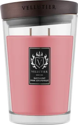 Vellutier Succulent Pink Grapefruit / Свеча в стекле, розовый грейпфрут, 515 г