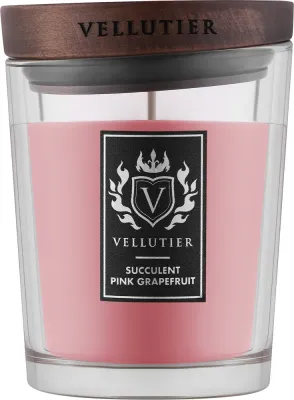 Vellutier Succulent Pink Grapefruit / Свеча в стекле, розовый грейпфрут, 225 г