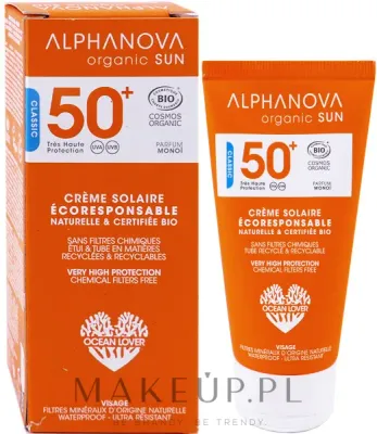 Alphanova Sun Organic крем солнцезащитный для лица SPF 50+ с минеральным фильтром водостойкий 50 г