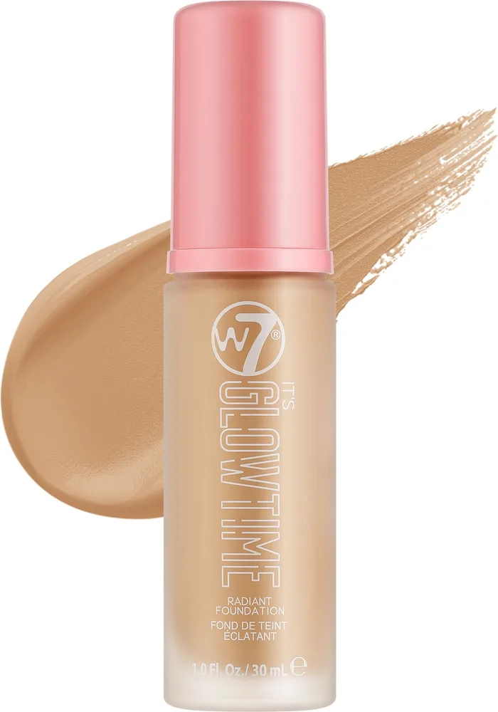 Тональная основа W7 Foundation It's Glow Time сияющая увлажняющая, 30 мл, оттенок Honey Glow